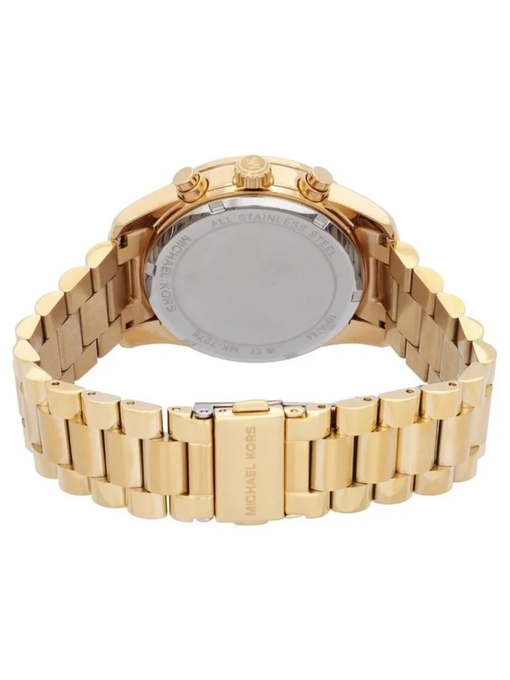 NWT Michael Kors Lexington Pave Chronograph Quartz Brown Dial Ladies Watch